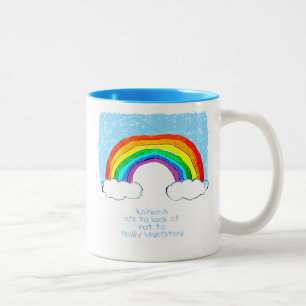 Taza Bicolor Filosofía del arcoiris tazón de café de dos tonos