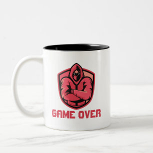 Taza Bicolor Fin del juego Personalizado Coffee Mug For Gamer