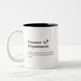 Taza Bicolor Finance Department Personalized Mug