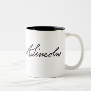 Taza Bicolor Firma de Abraham Lincoln