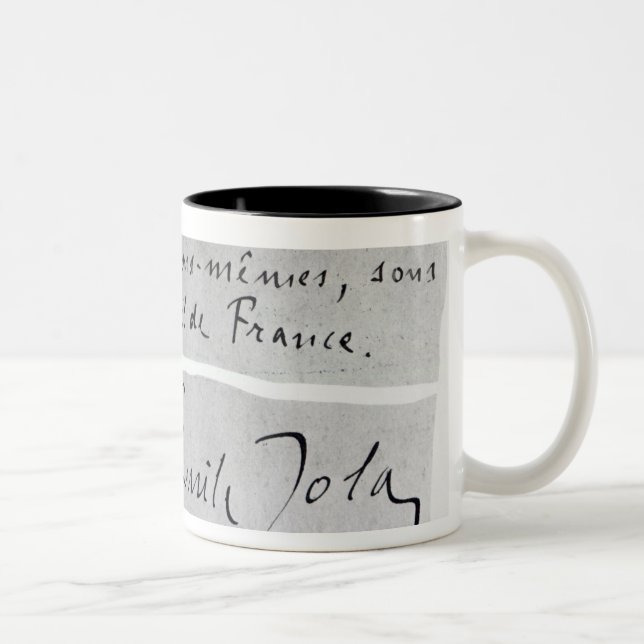 Taza Bicolor Firma de Emile Zola (Derecha)