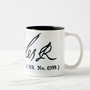 Taza Bicolor Firma de rey Charles I