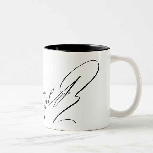 Taza Bicolor Firma de rey George III (Derecha)