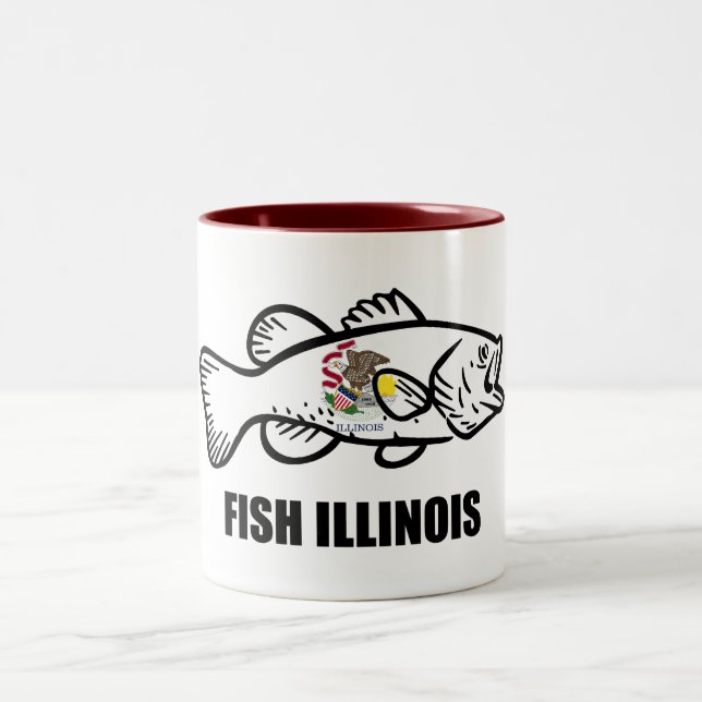 Taza Bicolor Fish Illinois Bass (Centro)