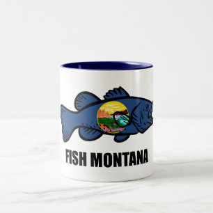 Taza Bicolor Fish Montana Bass
