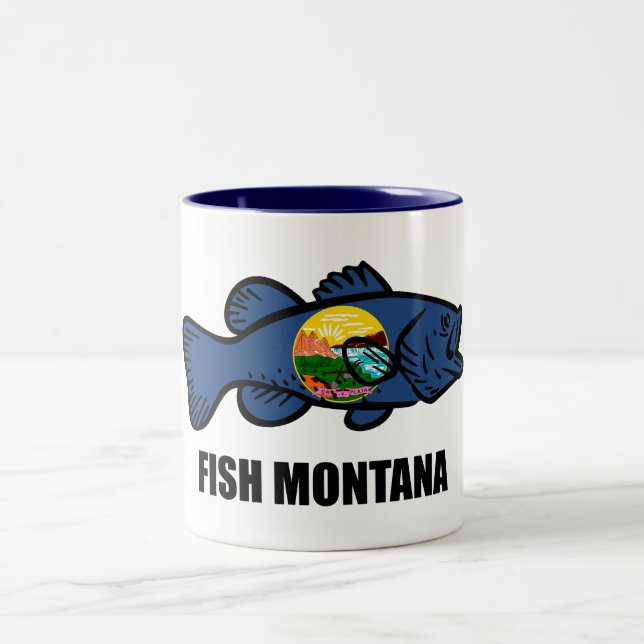Taza Bicolor Fish Montana Bass (Centro)
