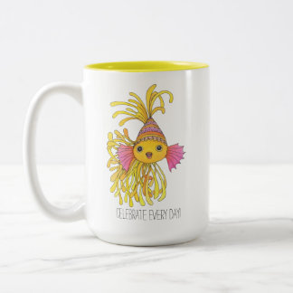 Taza Bicolor Fish Mug