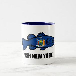 Taza Bicolor Fish New York Bass