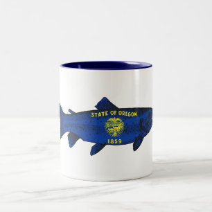 Taza Bicolor Fish Oregon Trout