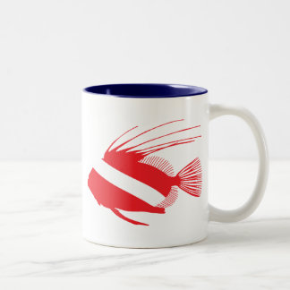 Taza Bicolor Fish Scuba Flag Mug