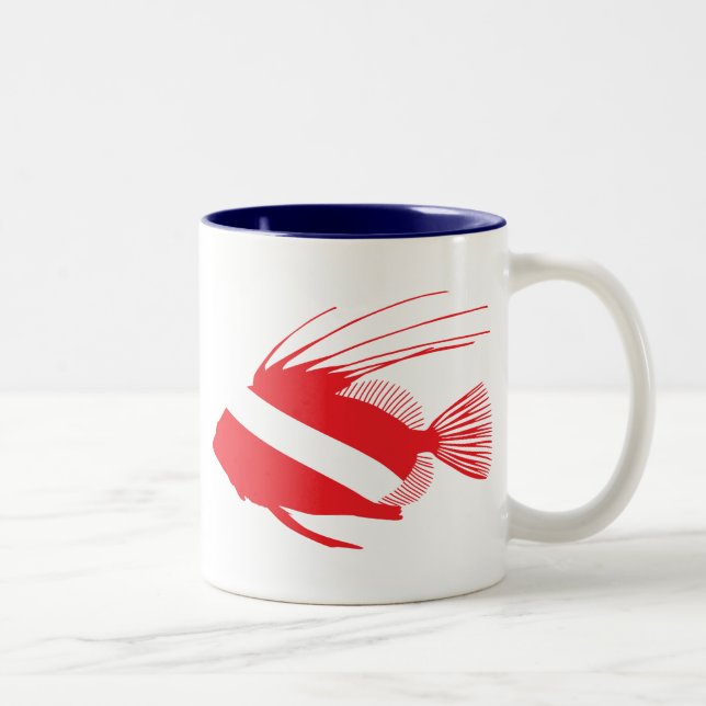 Taza Bicolor Fish Scuba Flag Mug (Derecha)