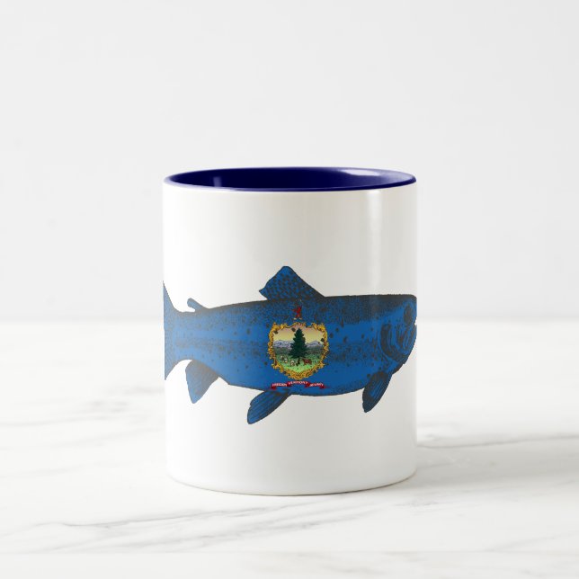Taza Bicolor Fish Vermont Flag Trout (Centro)