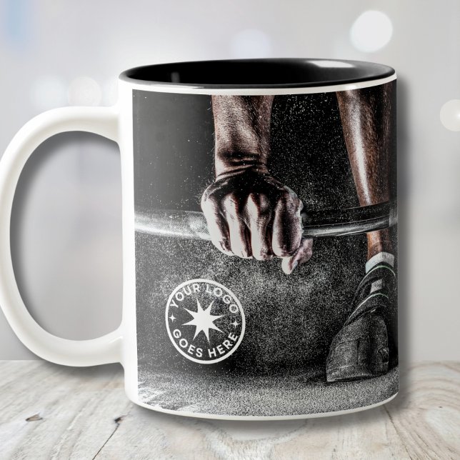 Taza Bicolor Fitness Personal Trainer Gym (Fitness Weightlifting Barbell Personal Trainer Gym Two-Tone Coffee Mug)