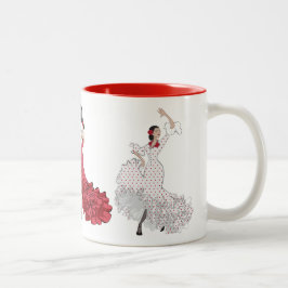 Taza Bicolor Flamenco Dancers Mug