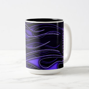 Taza Bicolor Flames púrpura personalizados
