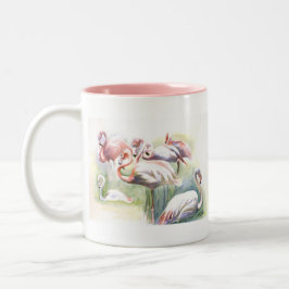 Taza Bicolor Flamingo Fiesta Mug