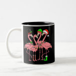 Taza Bicolor Flamingo Merry Christmas Funny Flamingo Lover Rega<br><div class="desc">Flamingo Merry Christmas Funny Flamingo Lover Regalo</div>