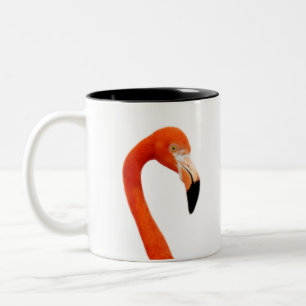 Taza Bicolor Flamingo rosa y monograma