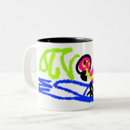 Taza Bicolor Flamingos rosados boda verano divertido