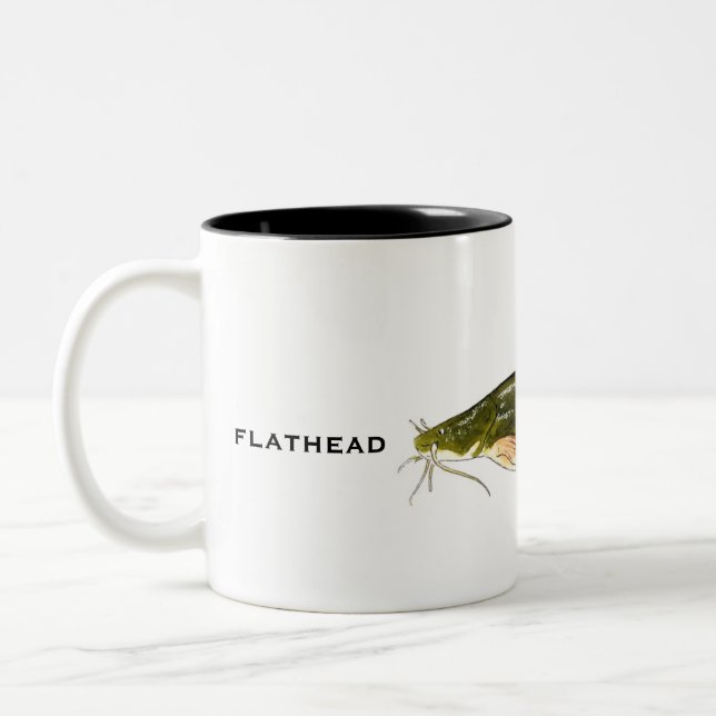 Taza Bicolor Flathead Catfish Mug | Fish Mug (Izquierda)