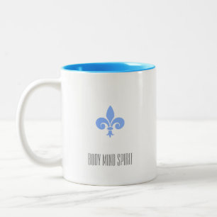 Taza Bicolor Fleur de Lis Monogramada