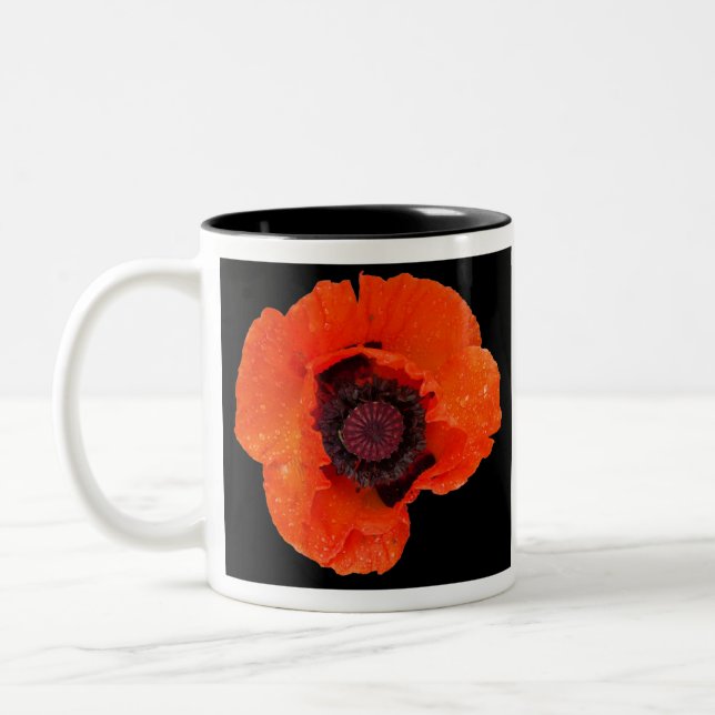 Taza Bicolor fleur de pavot après la pluie (Izquierda)