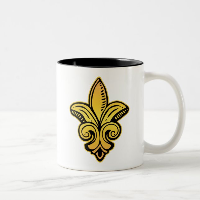 Taza Bicolor Fleur medieval - oro (Derecha)