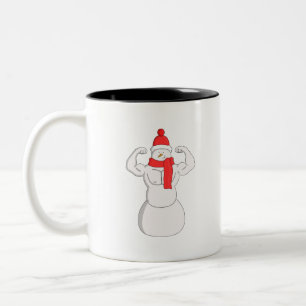 Taza Bicolor Flex Muscle Snowman