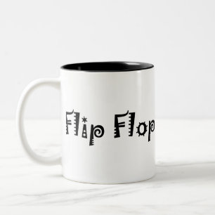 Taza Bicolor flip-flop en negro