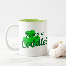 Taza Bicolor Flirt Fancy A Un Irlandés Encadenado Diciendo Dive