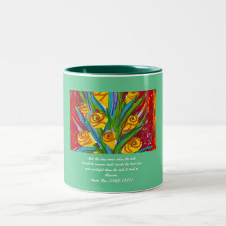 Taza Bicolor Flor