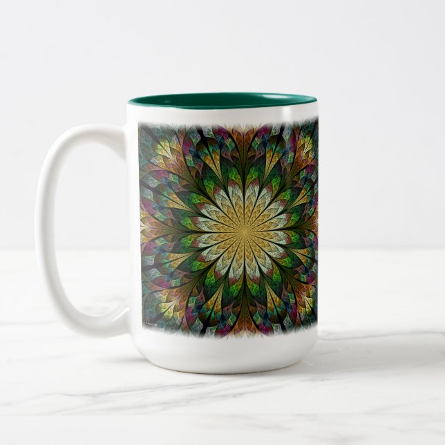 Taza Bicolor Flor agobiada (Izquierda)