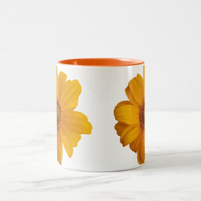 Taza Bicolor Flor de Calendula (Centro)