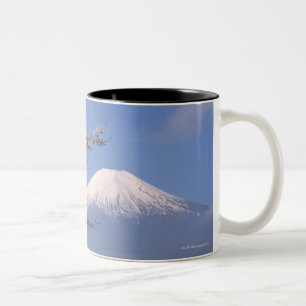 Taza Bicolor Flor de cerezo y el monte Fuji 2