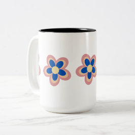 Taza Bicolor Flor de Colores