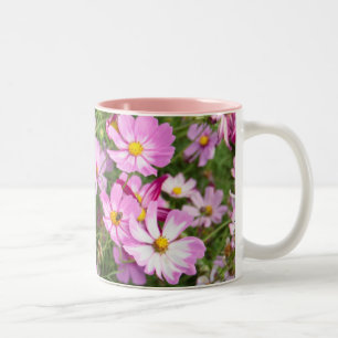 Taza Bicolor Flor de Cosmos (Bidens Formosa). Kirkwood