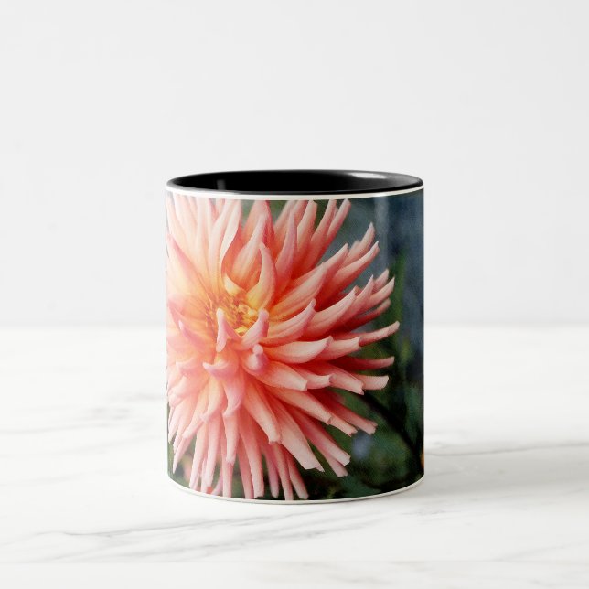 Taza Bicolor Flor de Dahlia deslumbrante (Centro)