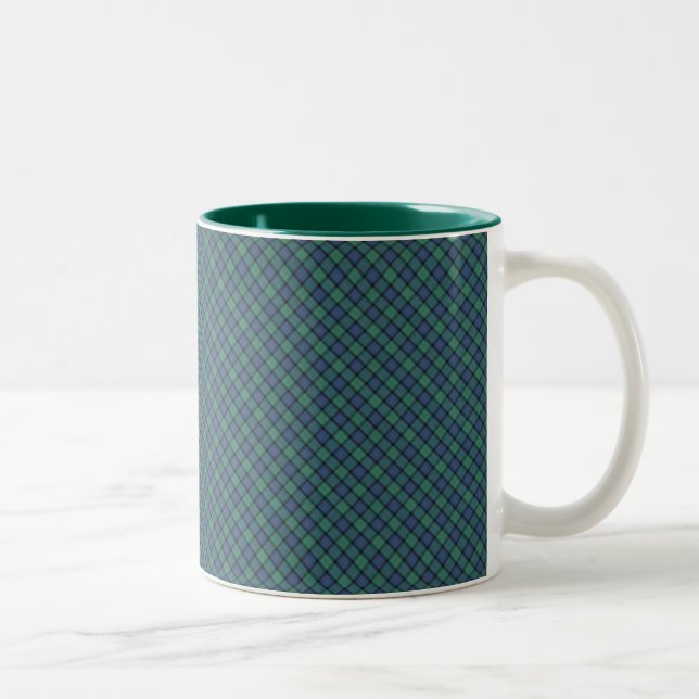 Taza Bicolor Flor de Escocia Tartán (Derecha)