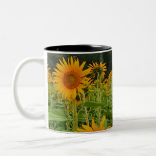 Taza Bicolor Flor de girasol