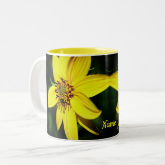 Taza Bicolor Flor de girasol maximiliana personalizada
