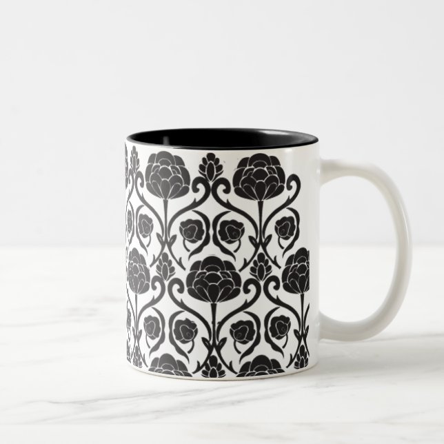 Taza Bicolor Flor de lis negra (Derecha)