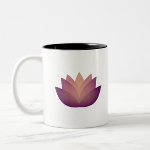 Taza Bicolor Flor de Lotus luminosa interior