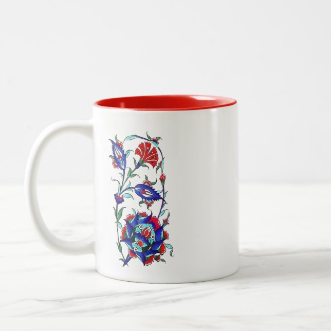 Taza Bicolor Flor de mosaico turca (Izquierda)