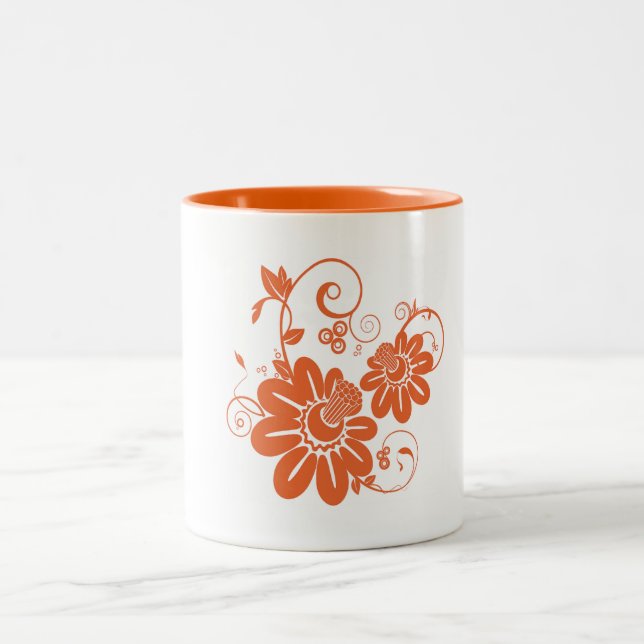 Taza Bicolor Flor de Naranjo (Centro)