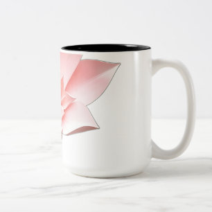 Taza Bicolor Flor de papel de origen