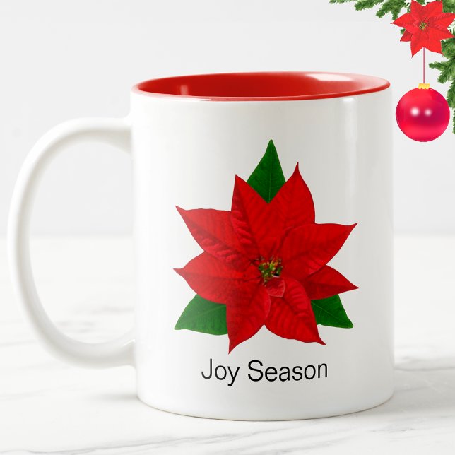 Taza Bicolor Flor de Poinsettia (Subido por el creador)