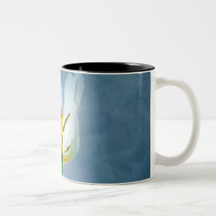 Taza Bicolor Flor de tulipán blanco