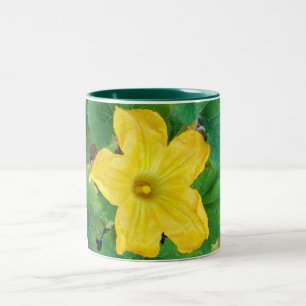 Taza Bicolor Flor de Zucchini