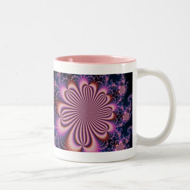 Taza Bicolor Flor - Fractal Mug (Derecha)