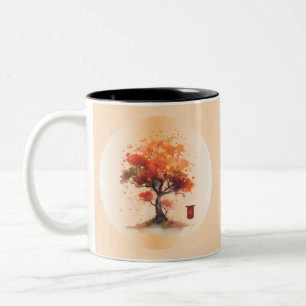 Taza Bicolor Flor japonesa